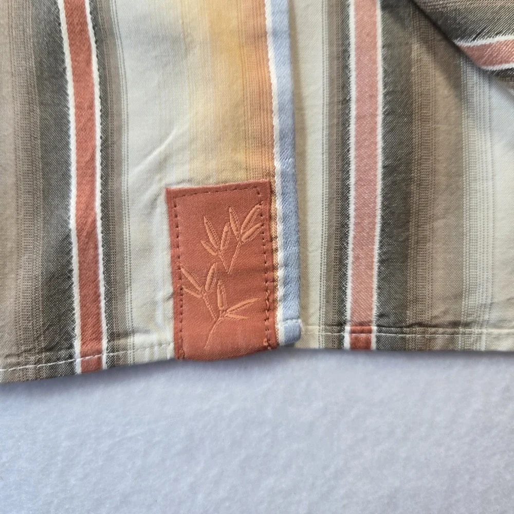 Tommy Bahama Button Down Mens XL Multi Color Excellent Ombre Stripe Long Sleeve